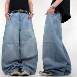 Vintage y2k grunge baggy wide leg faded archive skater rare jeans